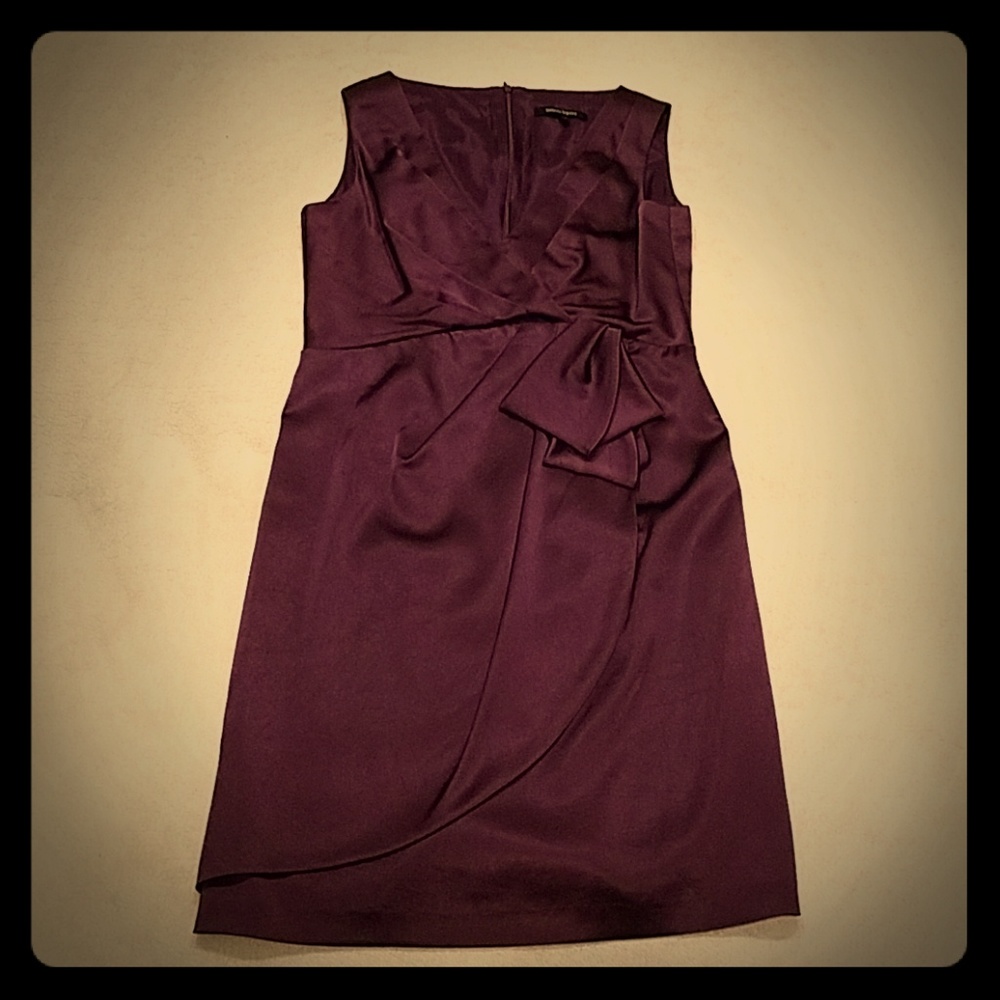 Nanette Lepore Eggplant Satin Cocktail Dress